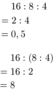 Assoziativgesetz Division Beispiel 1