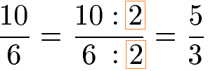 Brüche kürzen mit 2 Beispiel 