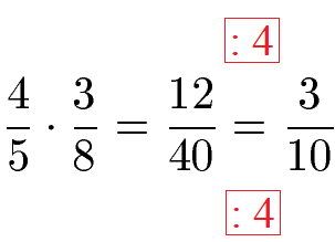 Brüche multiplizieren und kürzen