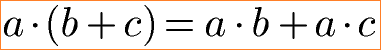 Distributivgesetz Addition linksdistributiv Formel