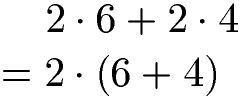 Distributivgesetz Multiplikation Beispiel 1 mit natürlichen Zahlen