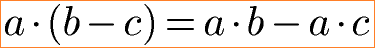 Distributivgesetz Subtraktion linksdistributiv Formel