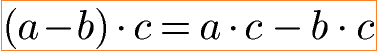 Distributivgesetz Subtraktion rechtsdistributiv Formel