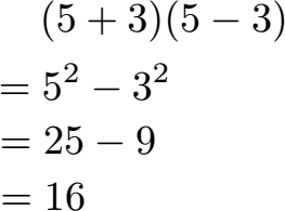 Dritte Binomische Formel Beispiel 1 Zahlen