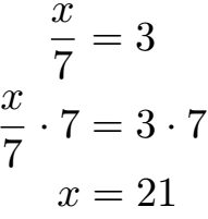 Gleichungen umformen Division