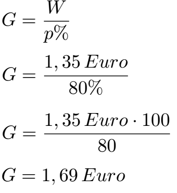 Grundwert Formel und Beispiel