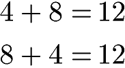 Kommutativgesetz Addition Beispiel 1