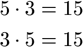 Kommutativgesetz Multiplikation Beispiel 1