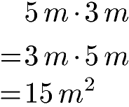 Kommutativgesetz Multiplikation Fläche