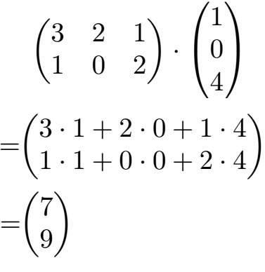 Matrix mal Vektor Beispiel 2