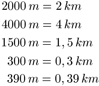 Meter in Kilometer umrechnen