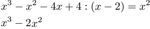 Polynomdivision Lösung 2