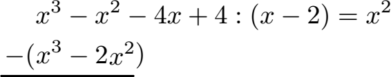 Polynomdivision Lösung 3b