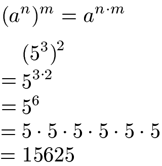 Potenzengesetze: Potenzen potenzieren