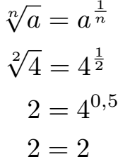 Potenzgesetz Wurzel Beispiel 1