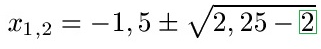 PQ-Formel Beispiel 1 Lösung ausrechnen
