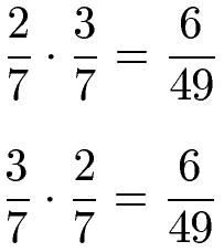 Rationale Zahlen: Kommutativgesetz der Multiplikation mit Brüchen