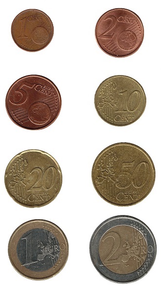 Rechnen mit Geld: Münzen Cent und Euro