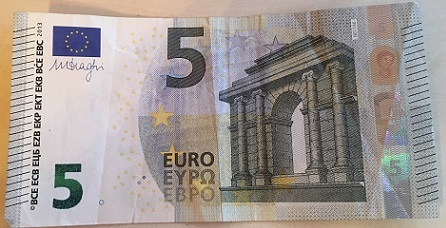 Rechnen mit Geld: 5 Euro Schein