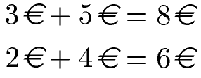 Rechnen mit Geld Klasse 1, ganze Euro