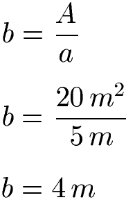 Rechteck Seitenlänge mit Fläche berechnen Beispiel Rechnung