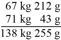 Sachaufgaben (Textaufgaben) Gewichte Beispiel 1
