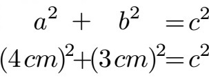 Satz des Pythagoras Beispiel: Zahlen einsetzen