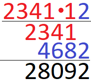 Schriftlich multiplizieren Beispiel 3