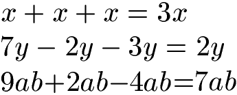 Term vereinfachen Beispiel 1 mit Variablen