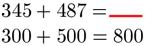 Überschlagsrechnung Addition Beispiel 2