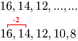 Zahlenfolgen vervollständigen Beispiel 2