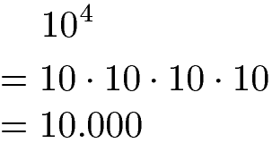 Zehnerpotenz 10 hoch 4