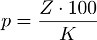 Prozentsatz Formel